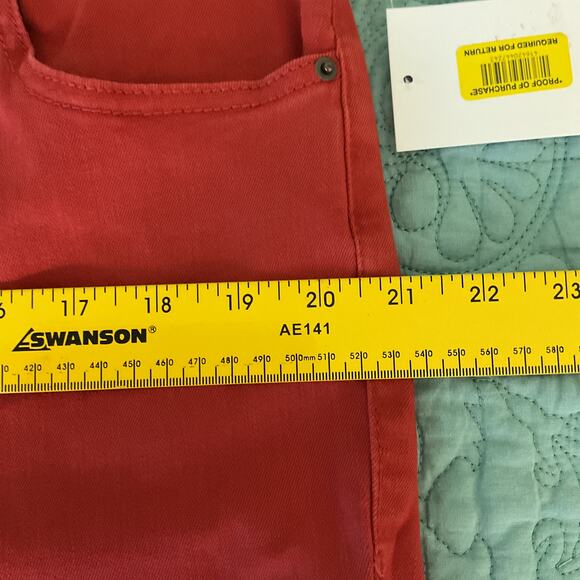 Westbound Womens High Rise Skinny Fit Cotton Jeans Burnt Orange 16R New w Tag - Picture 13 of 16